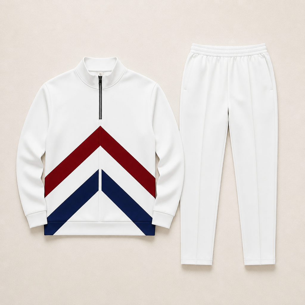RevitaFit™ – Striking Color-Block Two-Piece Set with Half-Zip Mock Neck