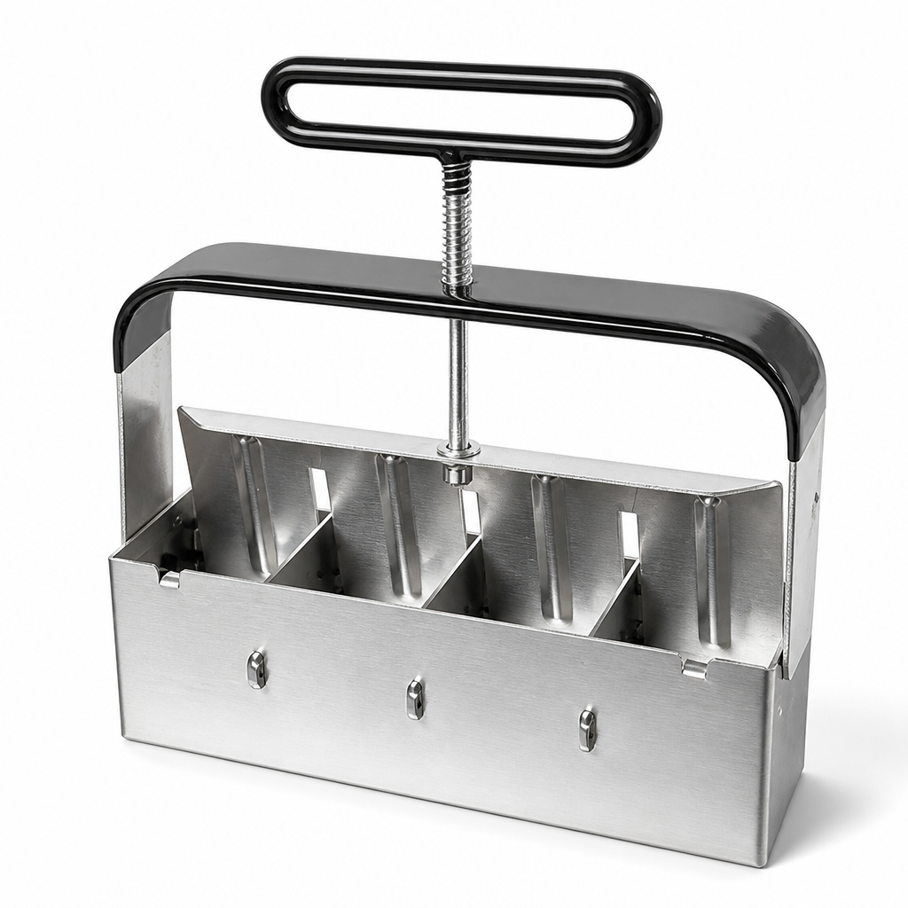 Plastic-Free Stainless Steel Soil Block Press (Interchangeable Inserts)