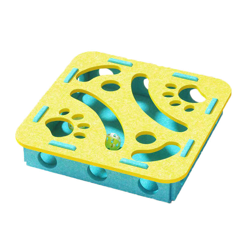 Felt Puzzle Box for Cats - Engaging Toy for Playtime