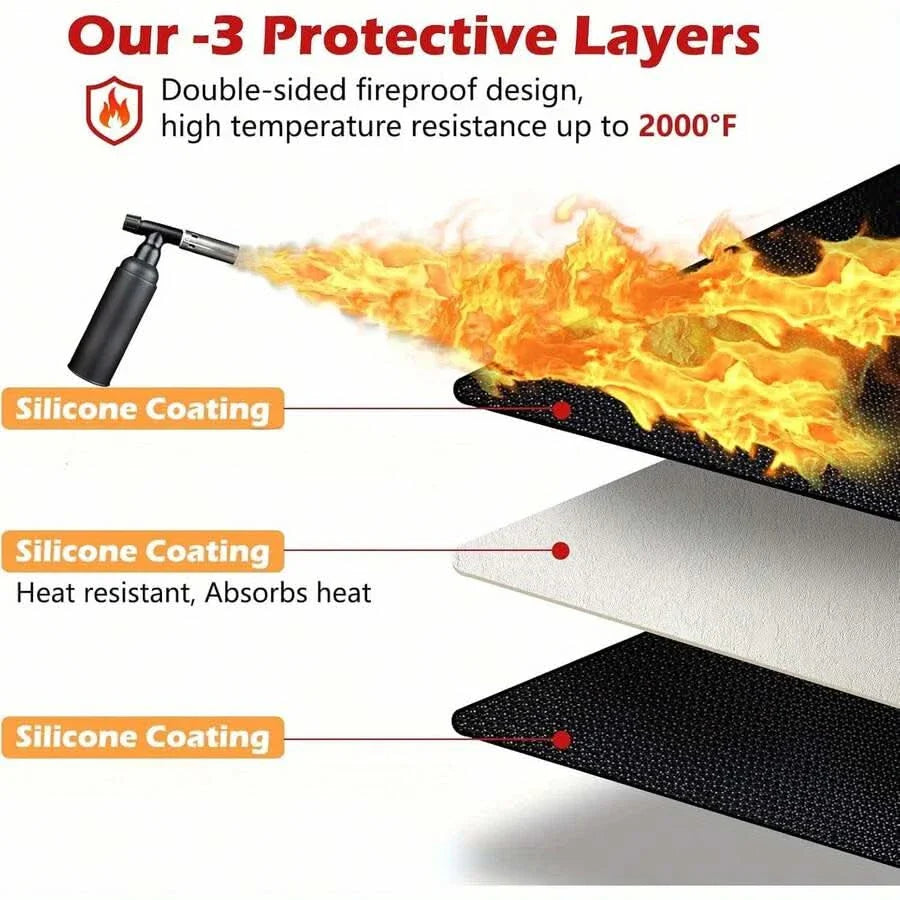 Outdoor Fire-Resistant Mat for BBQ – Protects Against Heat and Oil