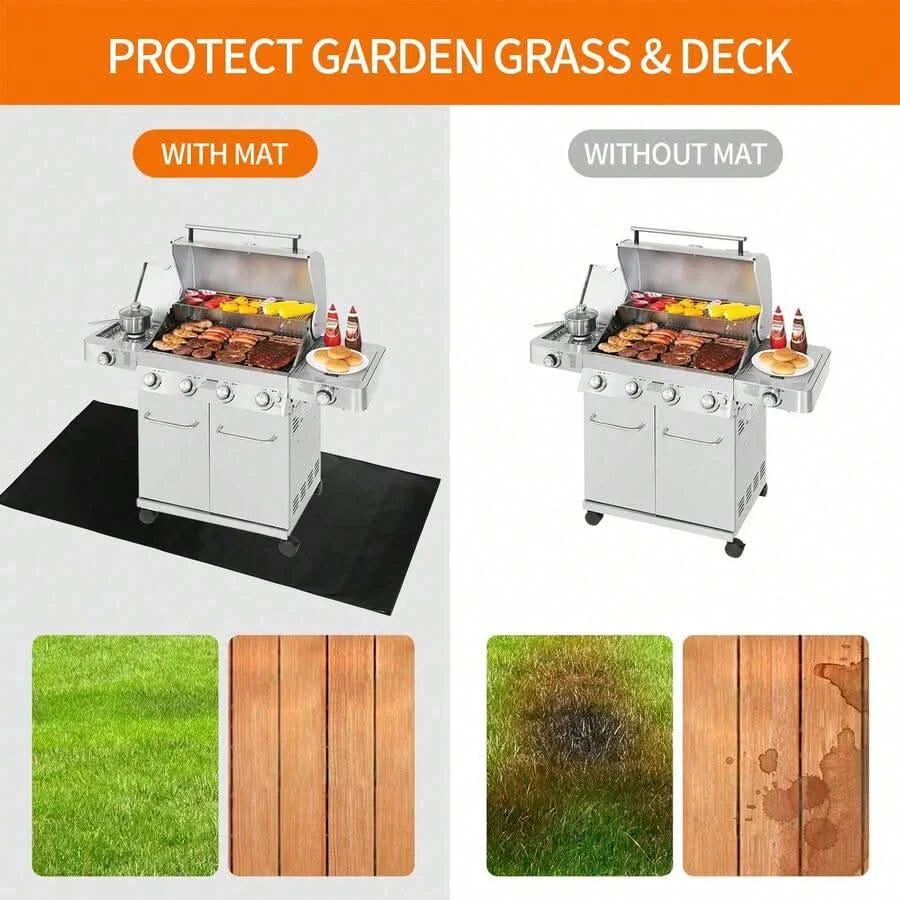 Outdoor Fire-Resistant Mat for BBQ – Protects Against Heat and Oil
