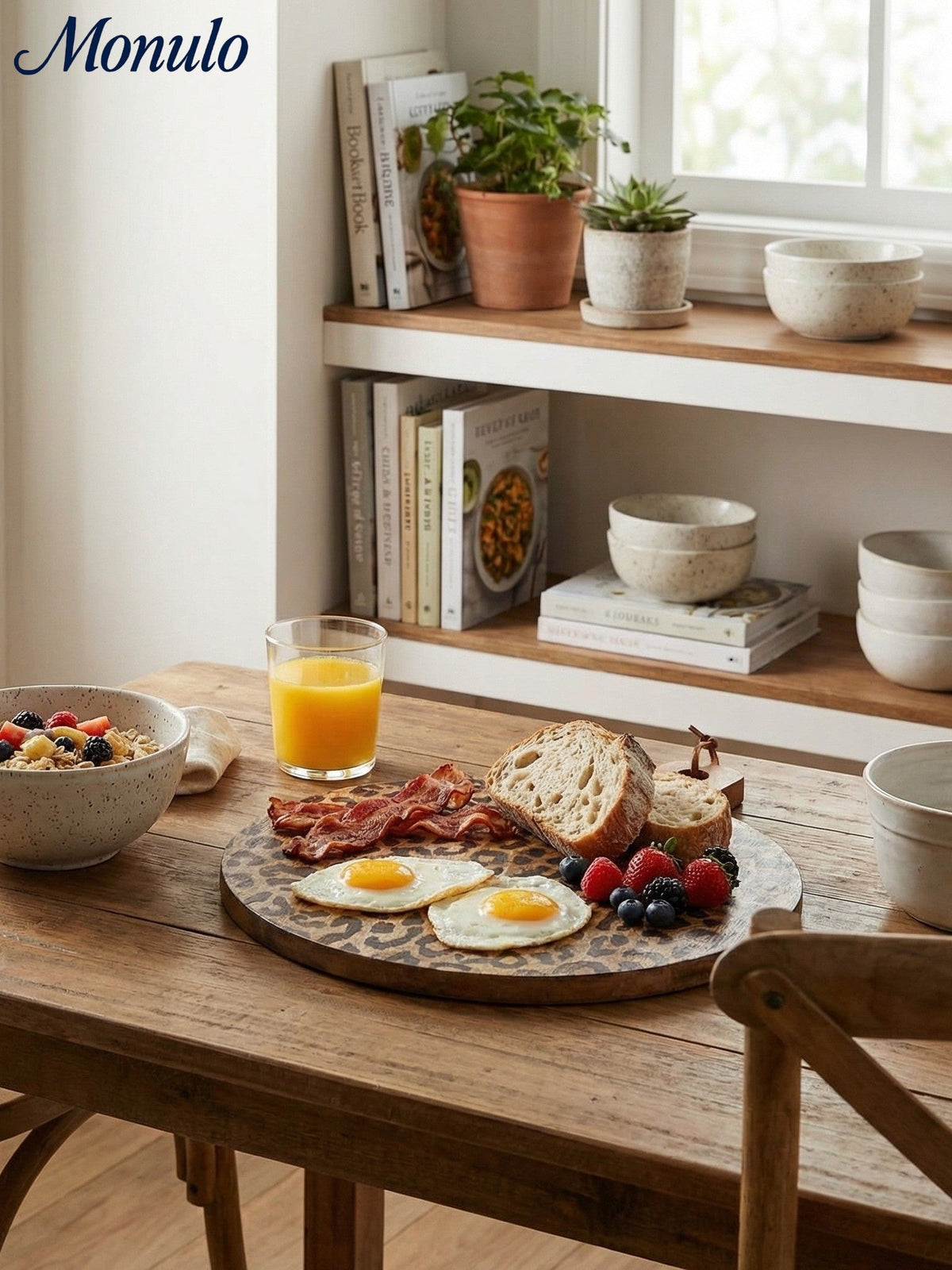 Scandinavian Style Wooden Serving Board Set - Round & Square Sapele