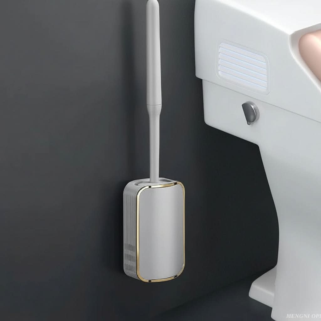 Wall-Mounted Toilet Brush Set with Quick Drying Feature