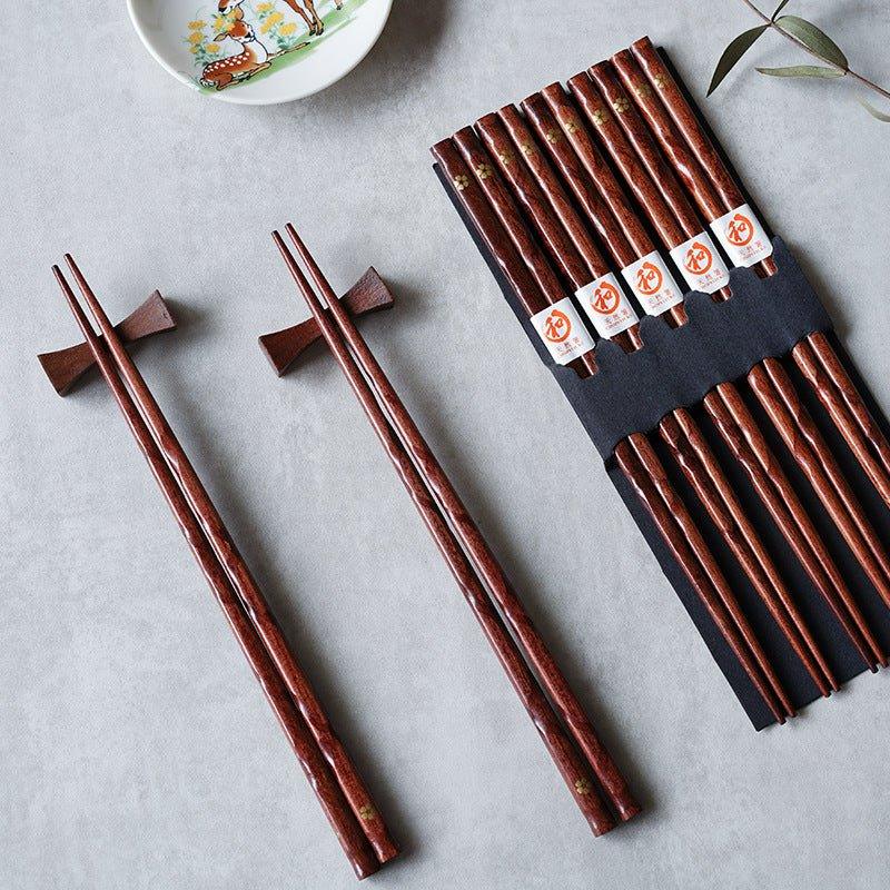 Reusable Natural Wood Chopstick Set – Japanese Style Tableware