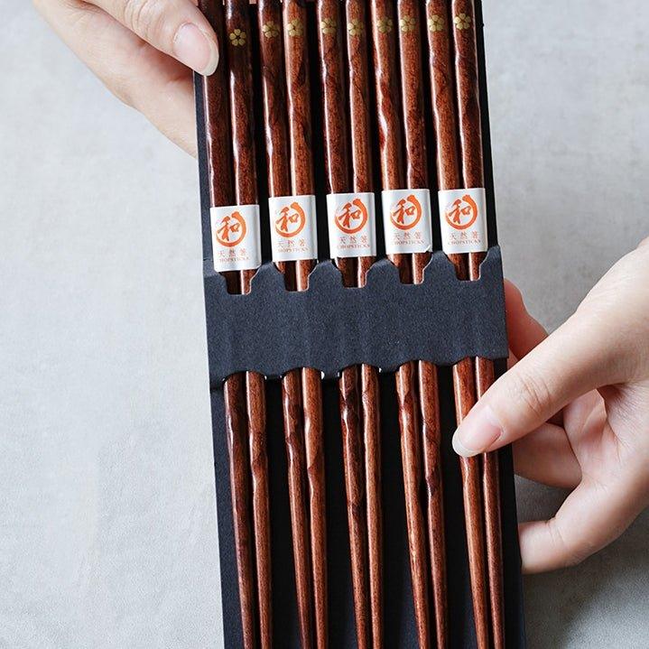 Reusable Natural Wood Chopstick Set – Japanese Style Tableware