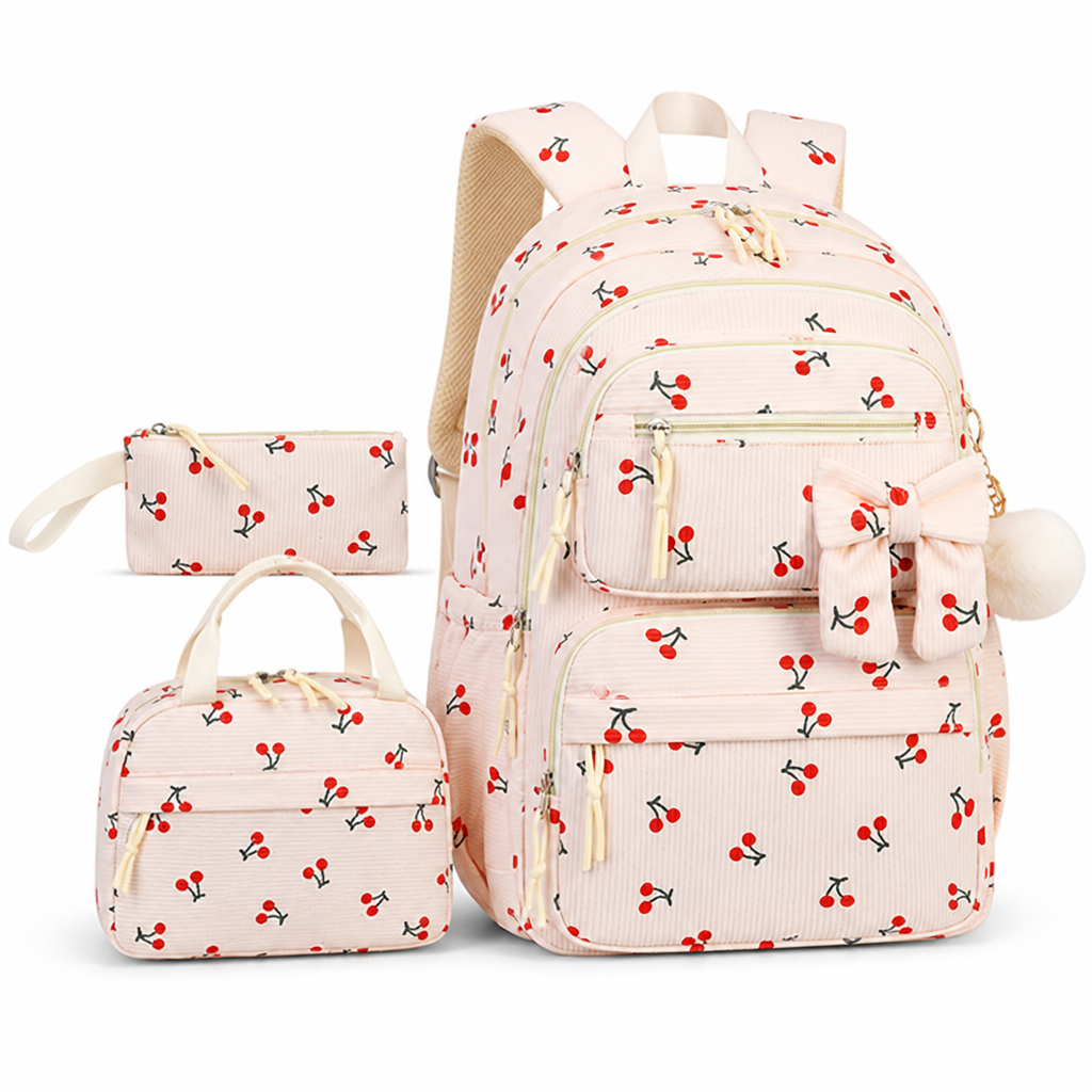 Lightweight Corduroy Backpack Set (3-Piece)