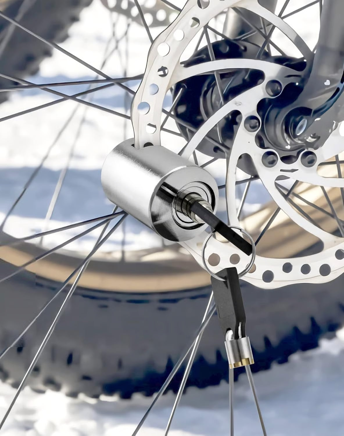 Bicycle and Motorcycle Brake Disc Security Lock
