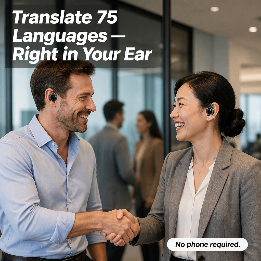 Linguara™ — Interpret 75 Languages Hands-Free, No Phone Needed