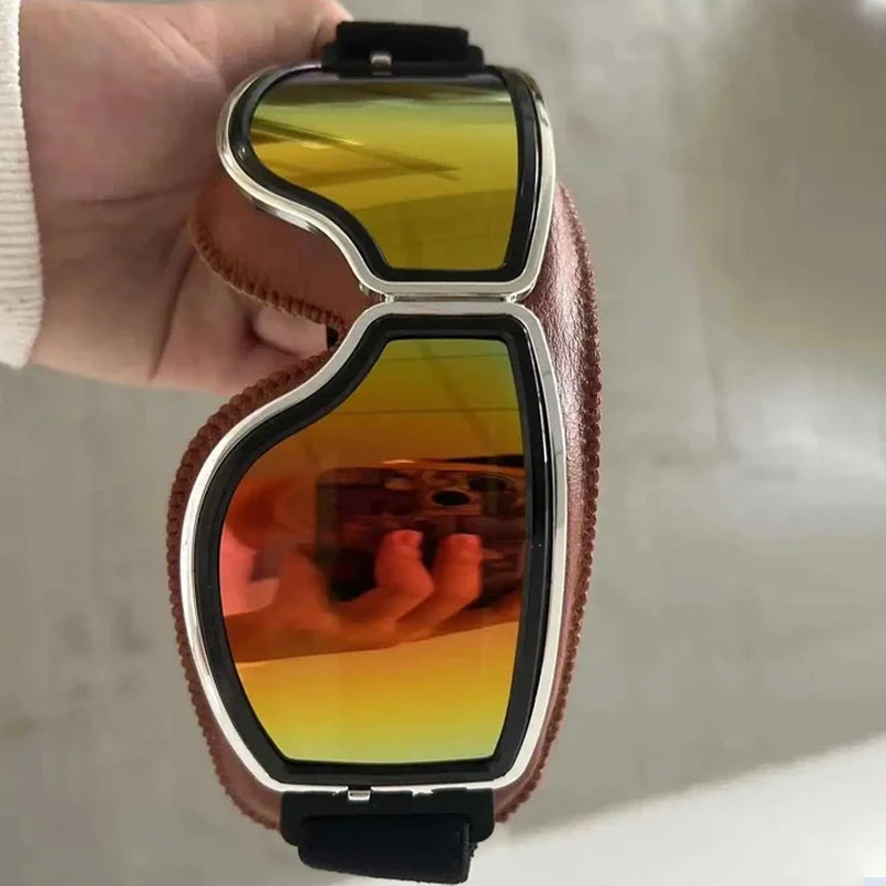 Adjustable Strap Vintage Style Motorcycle Goggles