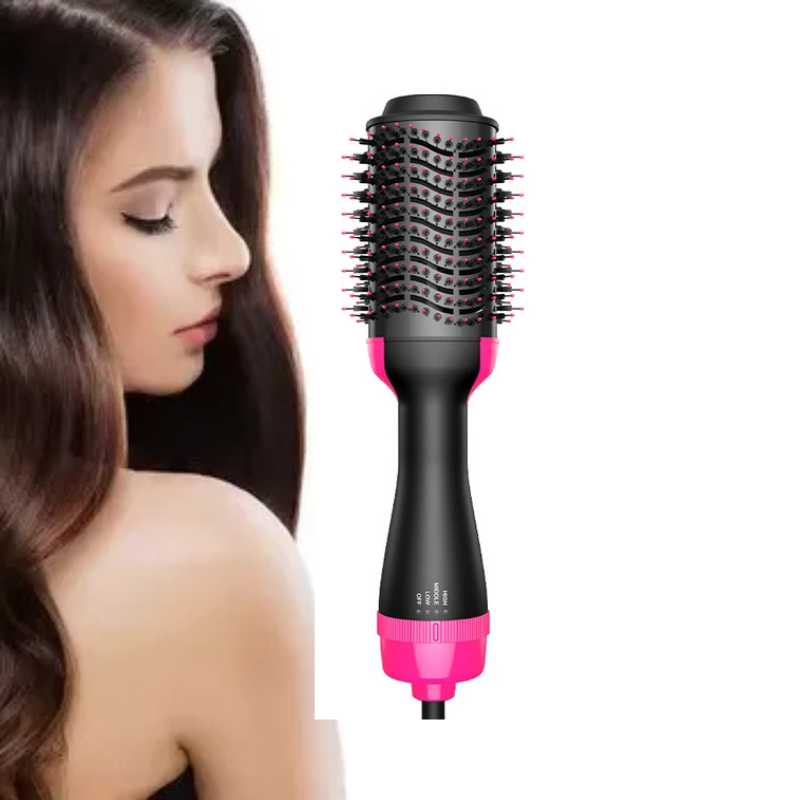 1000W Ionic Hair Brush Dryer with Three Heat Settings