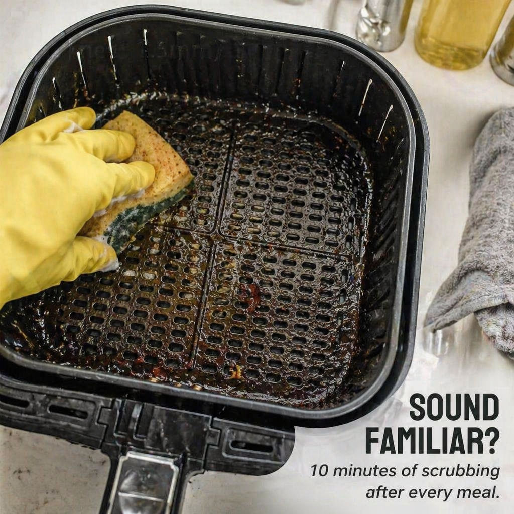 CrispaMat™ — Trap the Grease and Ditch the Air Fryer Scrub for Good