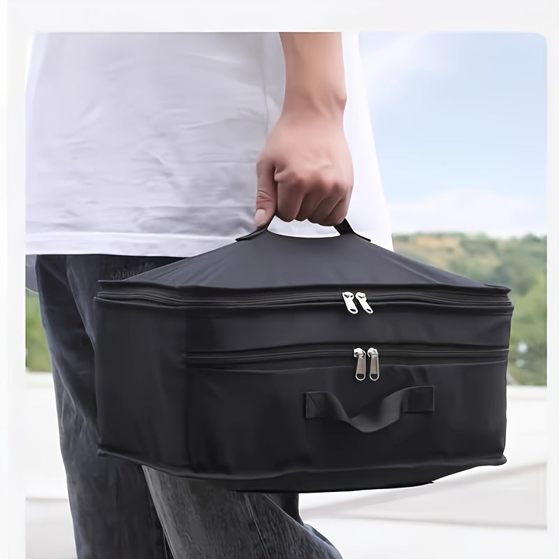 Foldable Clothes Storage Bag with Four Sections