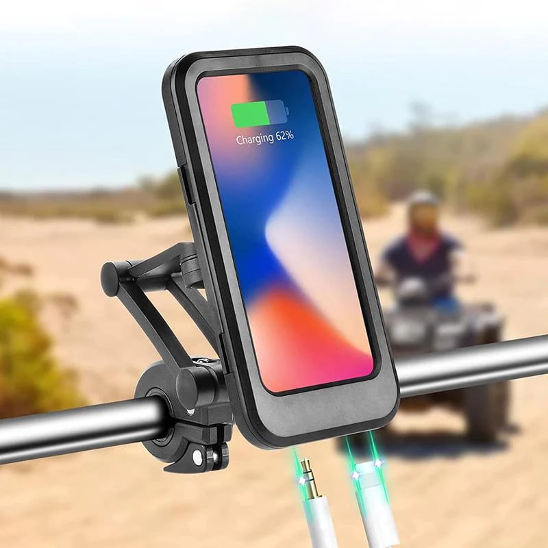 Wireless Charging Bicycle Phone Mount – Waterproof Design