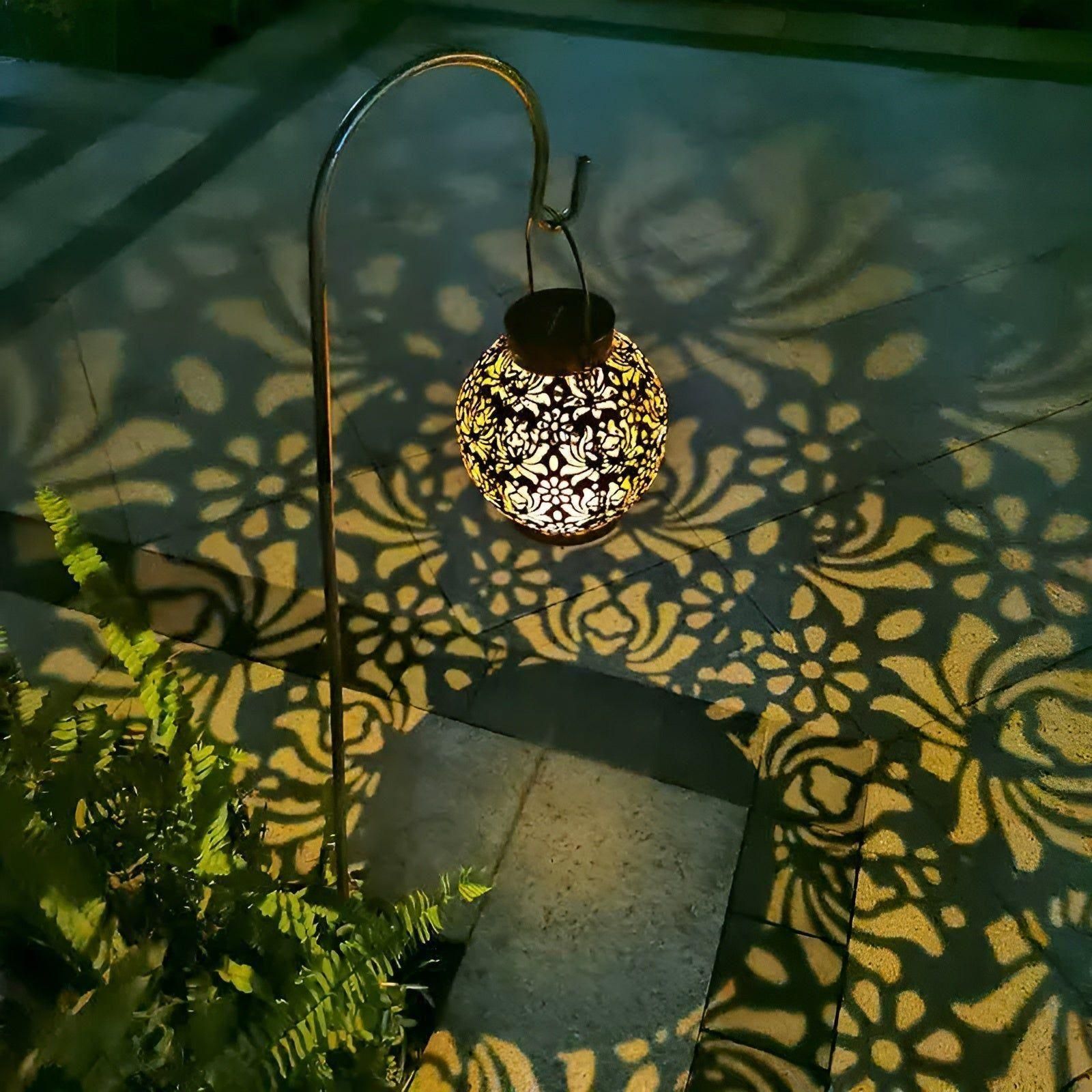 Ornamental Solar Outdoor Light – Warm White LED Garden Lamp