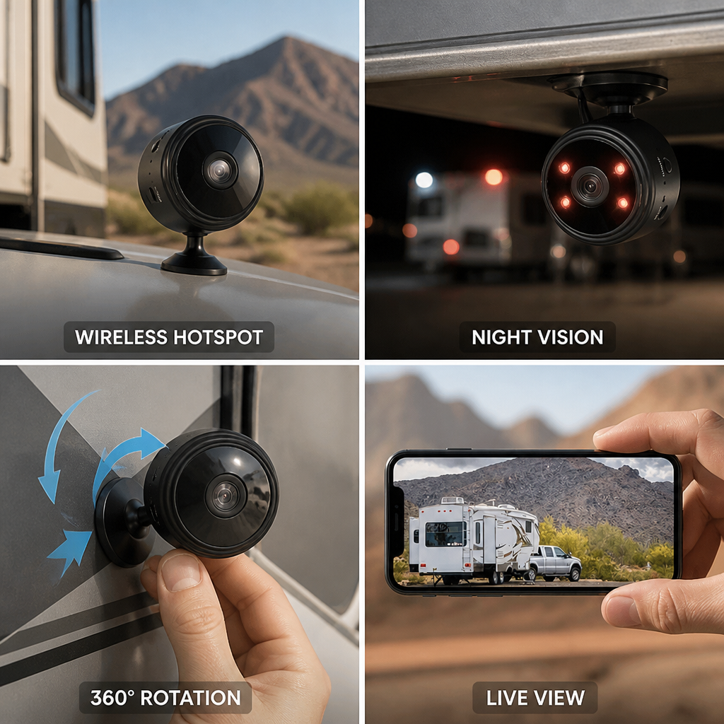 Wireless Hotspot & Night Vision Backup Camera (Magnetic Mount)
