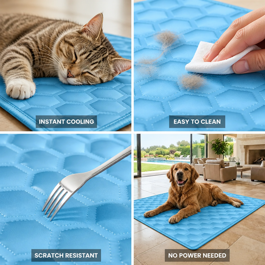 Pressure-Activated Gel Scratch-Resistant Pet Mat