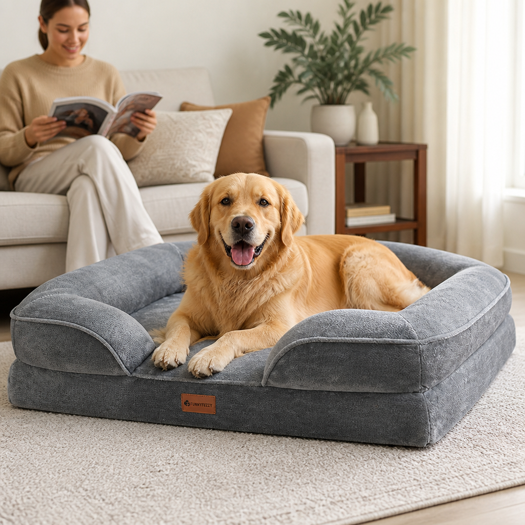 Orthopedic Plush Washable & Non-Slip Dog Bed
