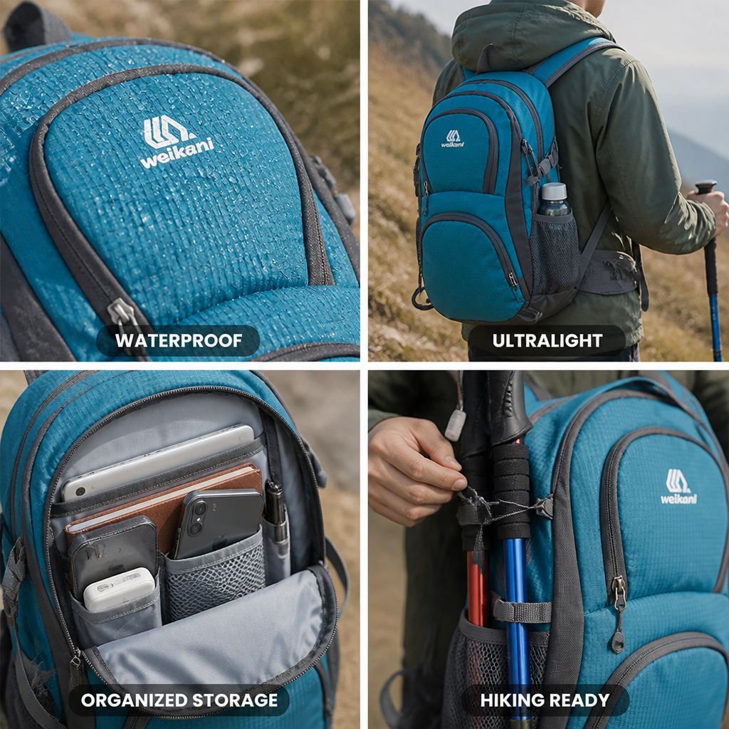 Ultralight Waterproof Outdoor Backpack (Organizer Pockets)