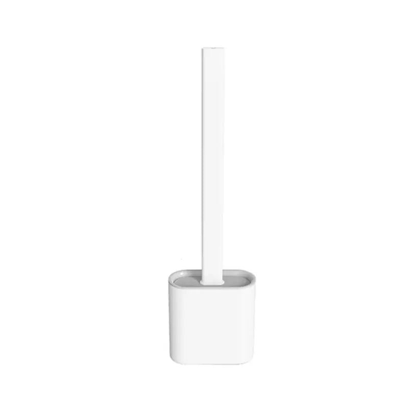 Flexible Silicone Toilet Cleaning Brush Set with Quick-Dry Base