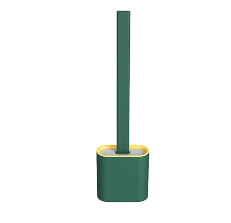 Flexible Silicone Toilet Cleaning Brush Set with Quick-Dry Base