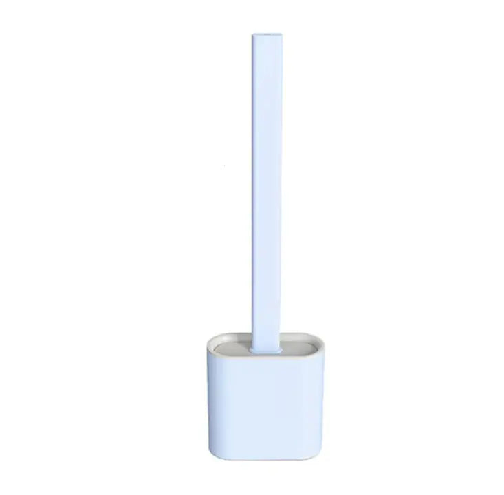 Flexible Silicone Toilet Cleaning Brush Set with Quick-Dry Base
