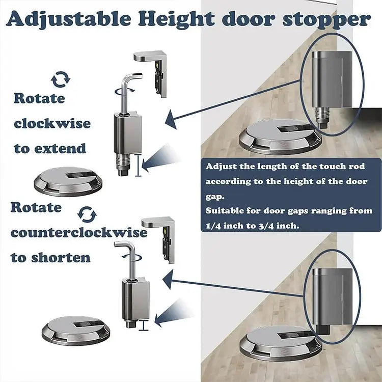 Stylish Door Protection with Floor-Mounted Stopper for Home Use