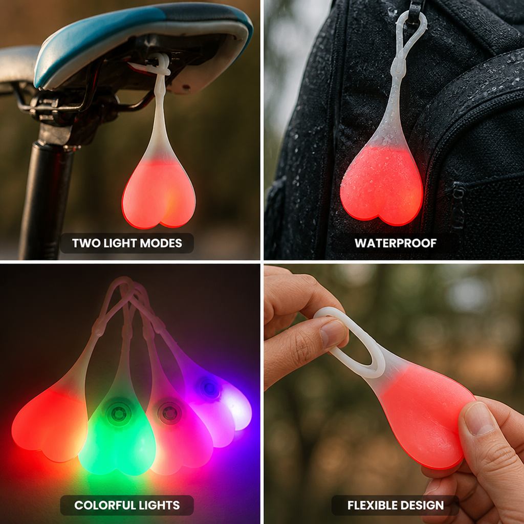 Waterproof & Flexible Bicycle Taillight (Steady & Flashing)