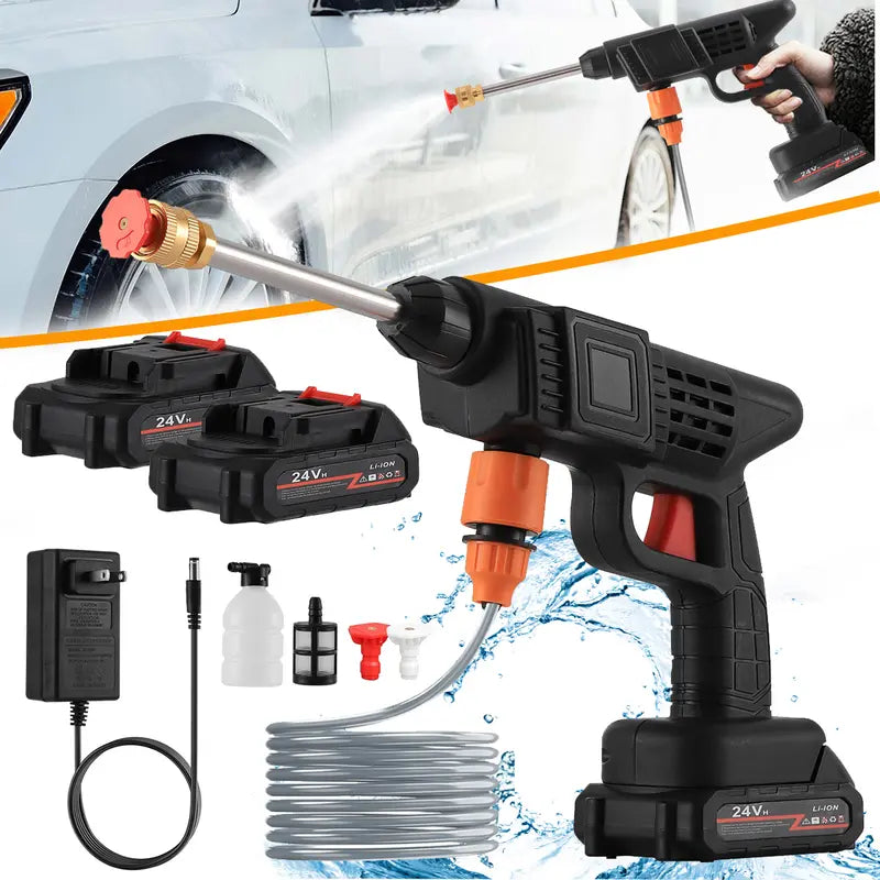 Portable Electric Pressure Cleaner 380 PSI with Foam Dispenser & 33ft Hose