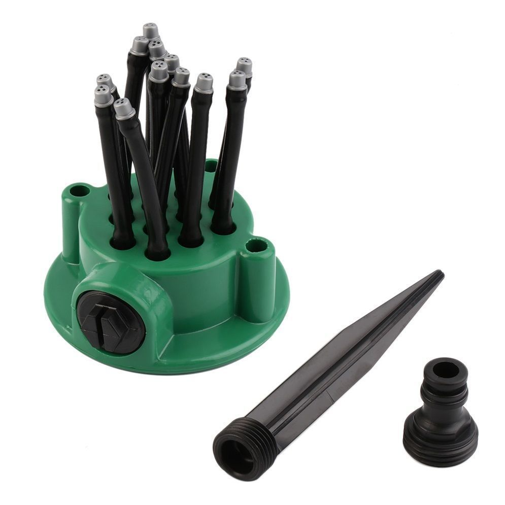 360 Degree Irrigation Garden Sprinkler - Adjustable 12-in-1 System