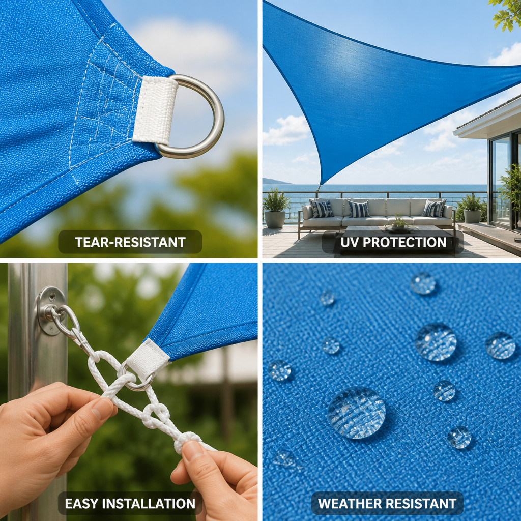 UV-Resistant & Tear-Proof Sunshade Sail (3×4 m)