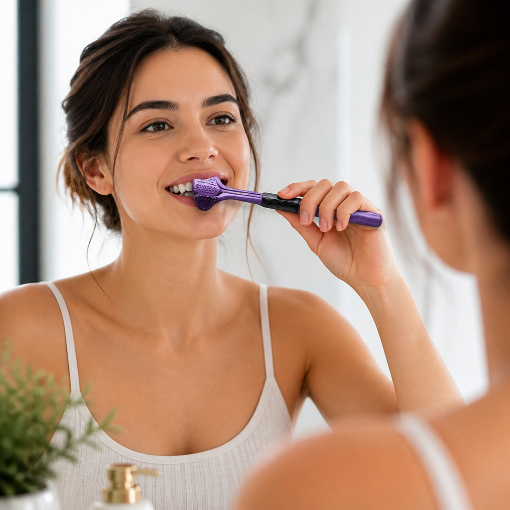 Ergonomic 3-Sided Volcanic Bristle Toothbrush (4-Pack)