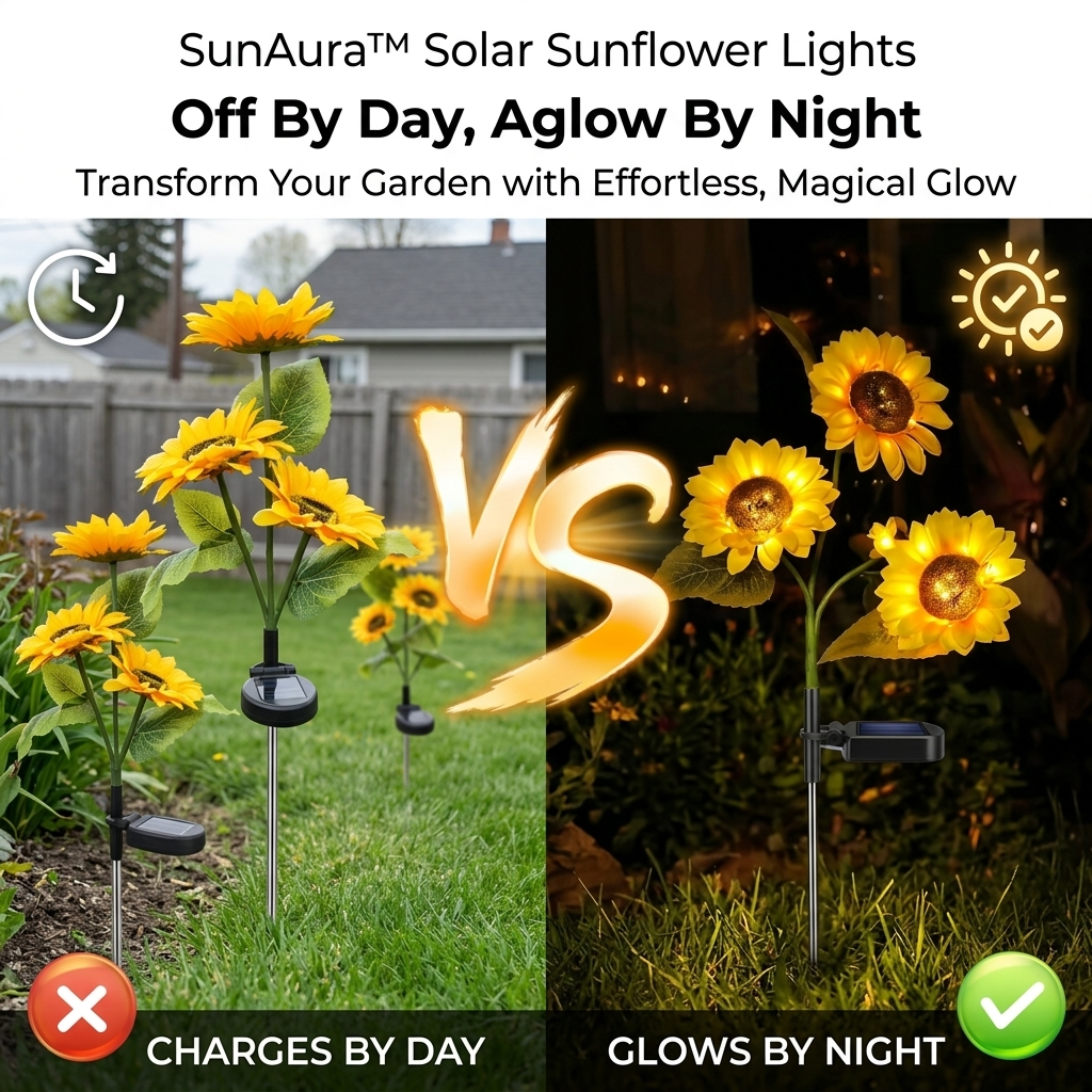 SunAura™ Solar Sunflower Lights — Transform Your Garden with Effortless, Magical Glow Every Night