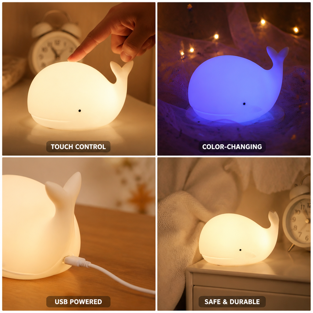 Color-Changing Silicone Touch-Control Night Light