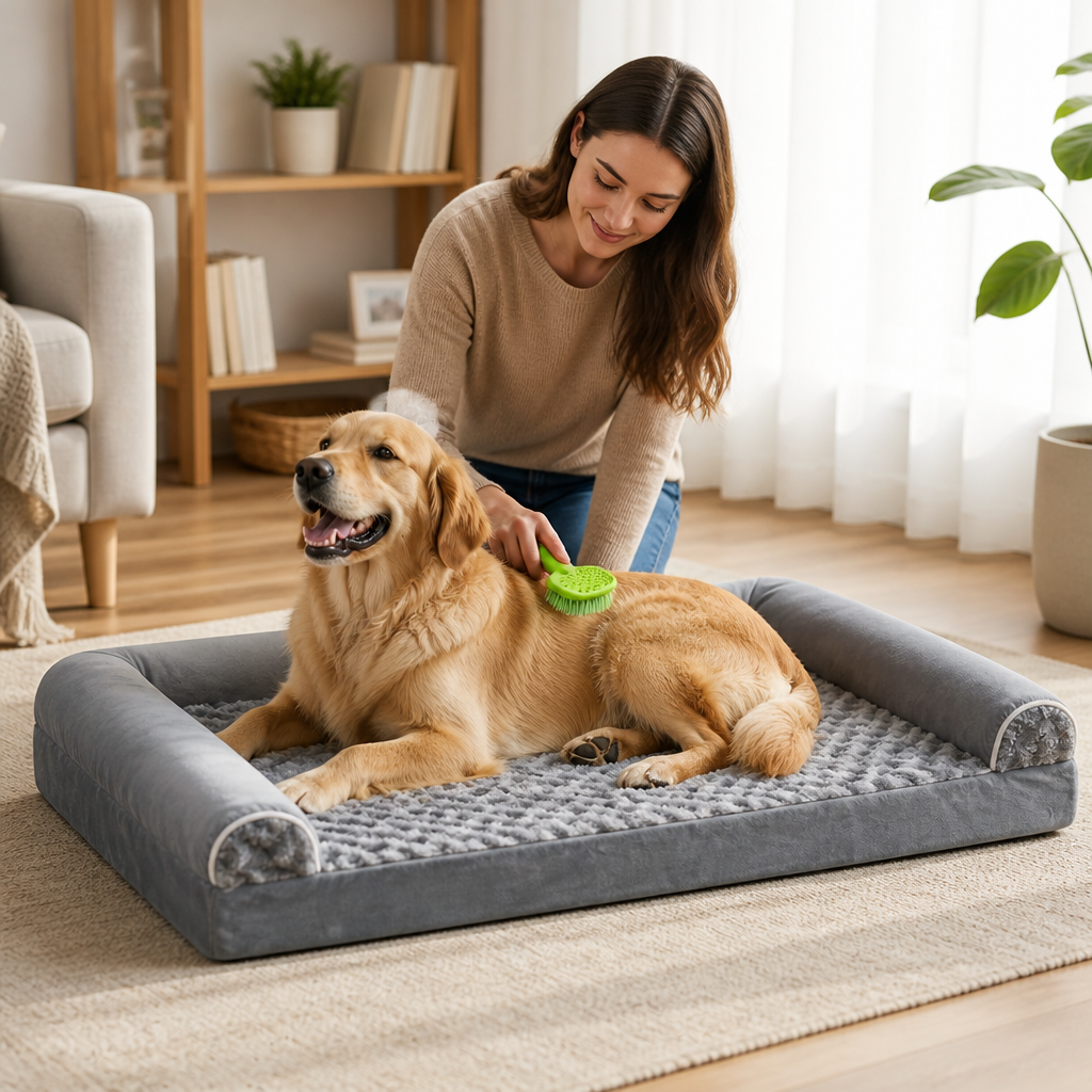 Orthopedic Bolstered Dog Bed (Removable Washable Cover)