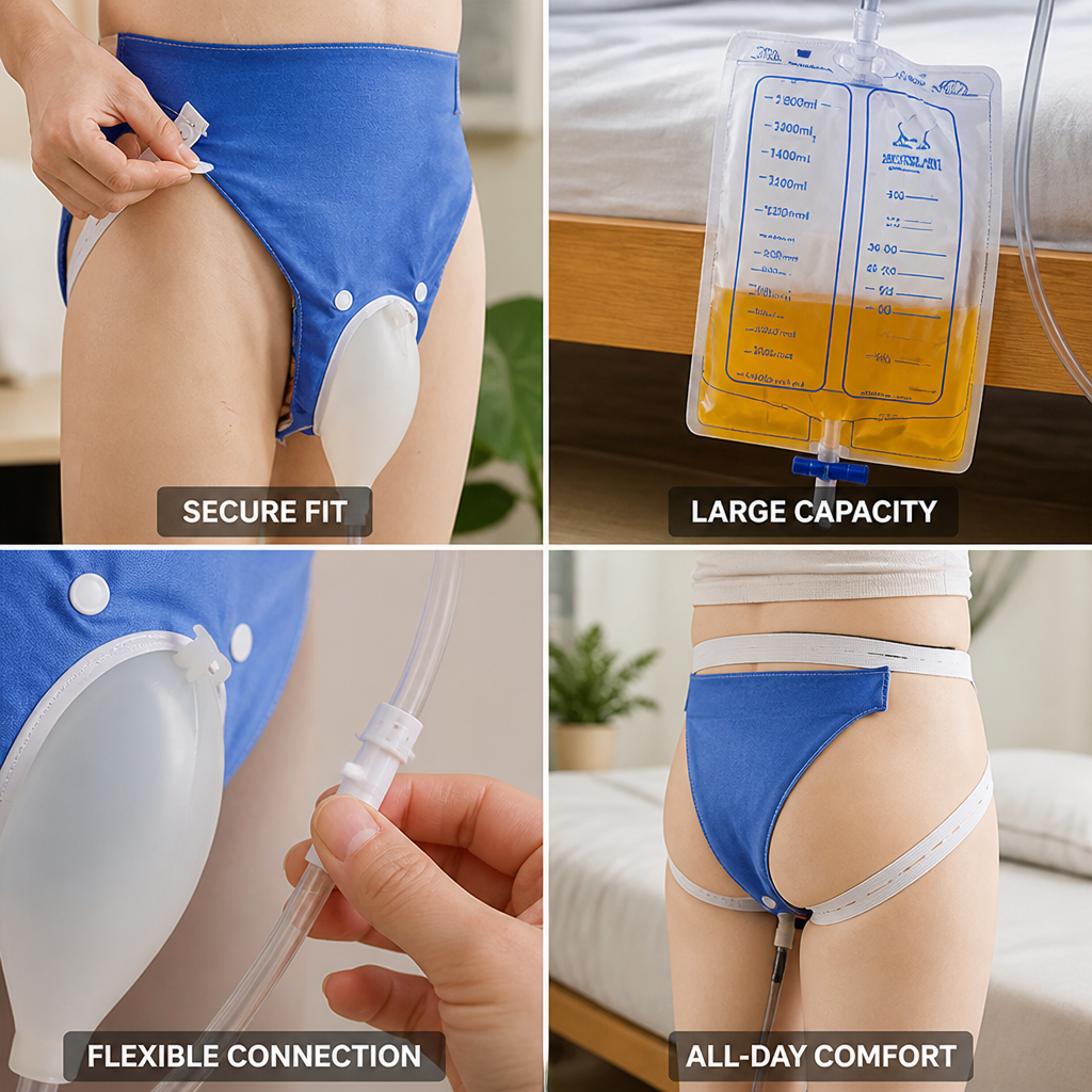 Adjustable Leak-Resistant Silicone Urine Collector (1000 mL)