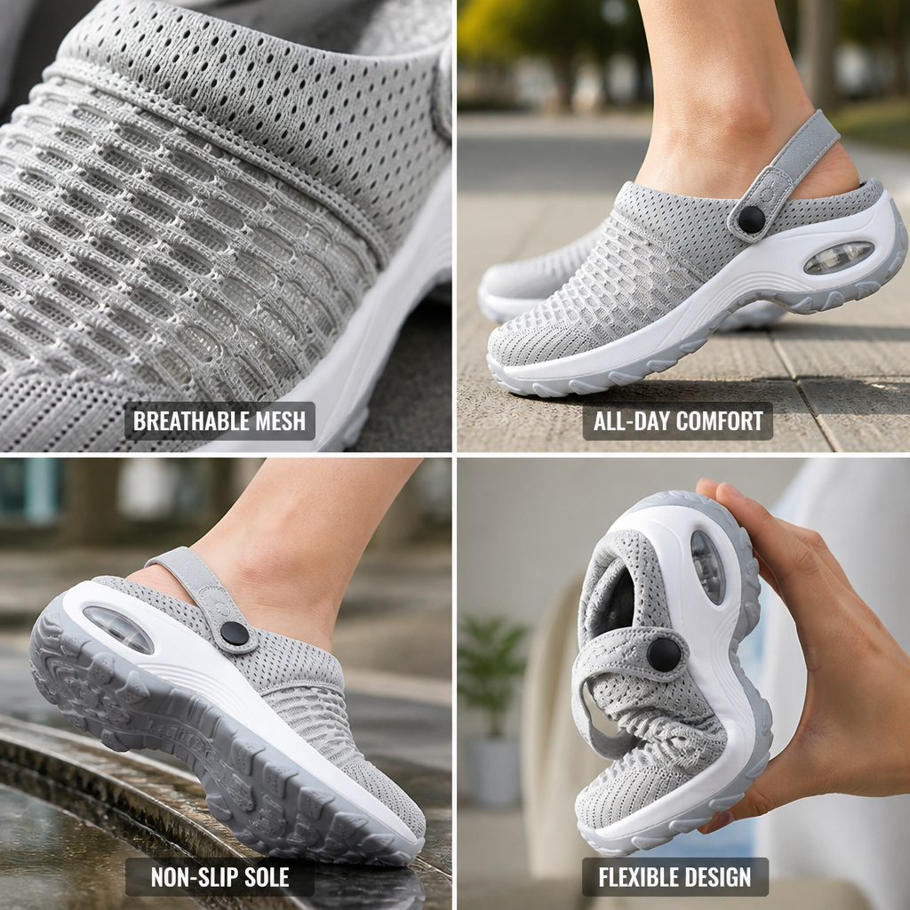 Air-Cushion Breathable Mesh Orthopedic Clogs