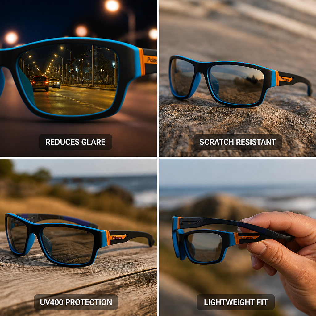 Polarized Night Vision Driving Sunglasses (UV400)