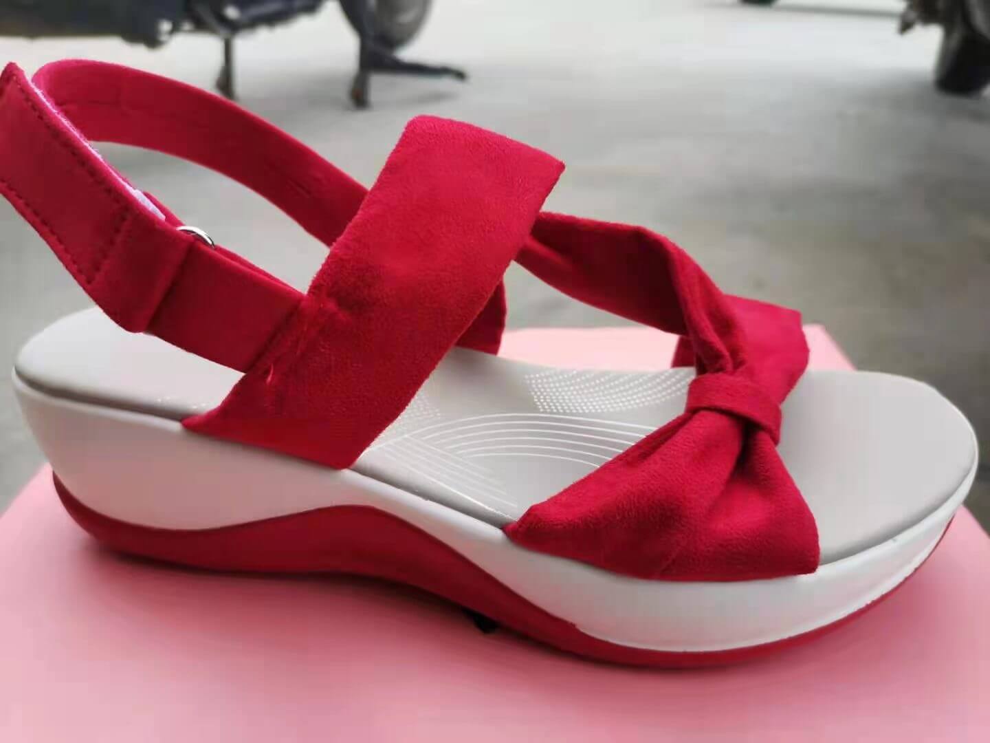 Bow Detail Wedge Sandals for Women