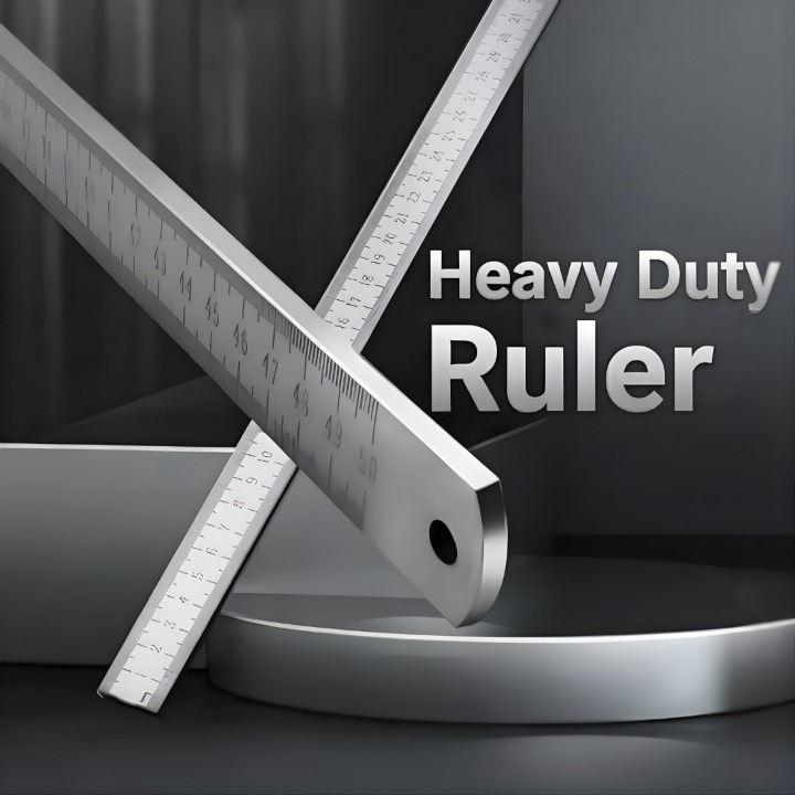 Steel Measuring Ruler – Durable Laser-Engraved Markings
