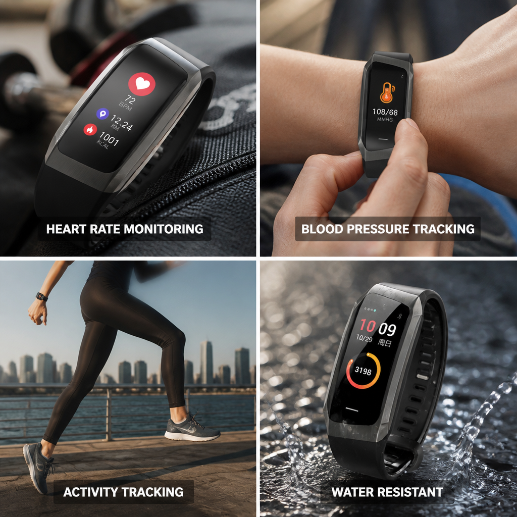 Continuous Heart Rate & Blood Pressure Smart Watch