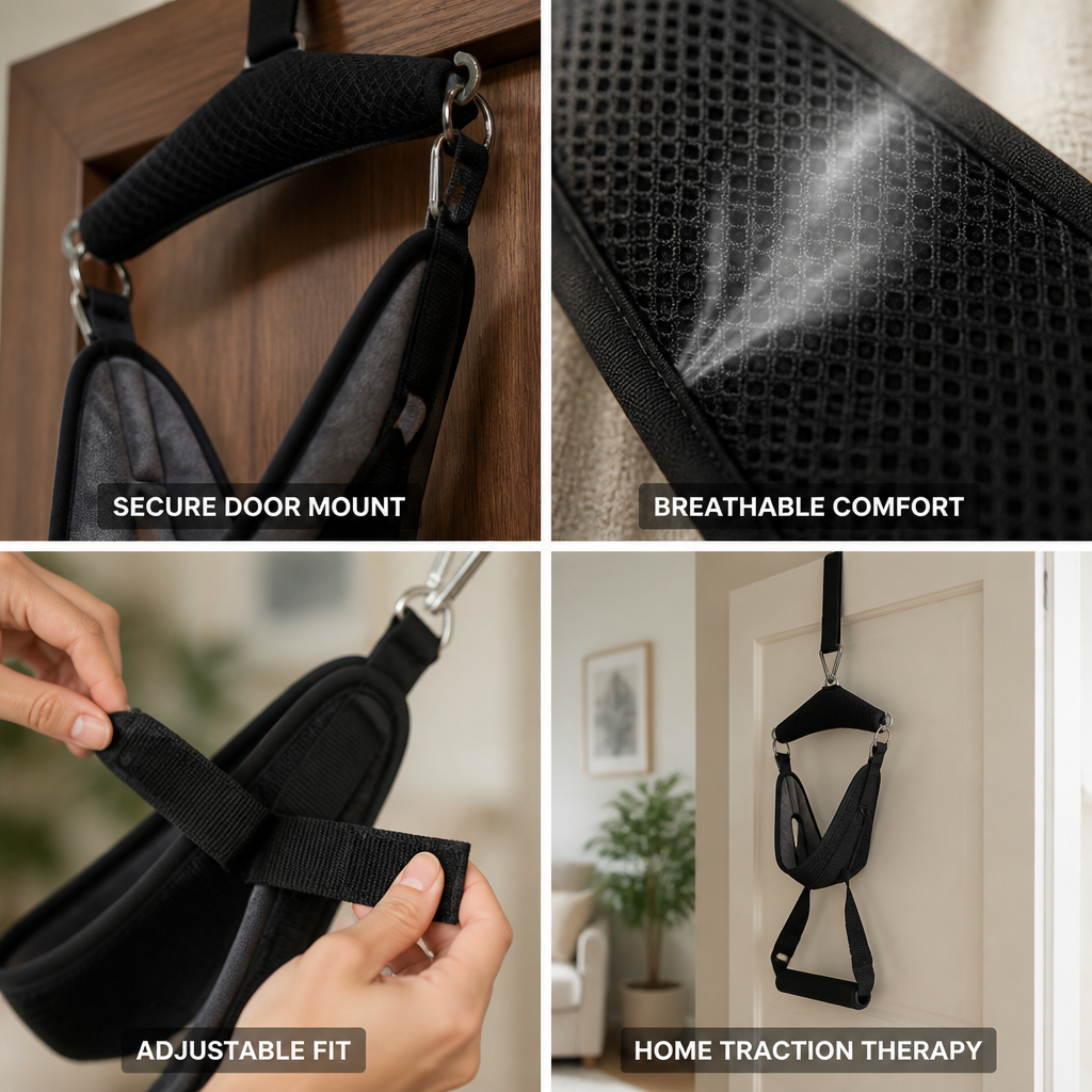 Adjustable Door-Mounted Neck Traction Device