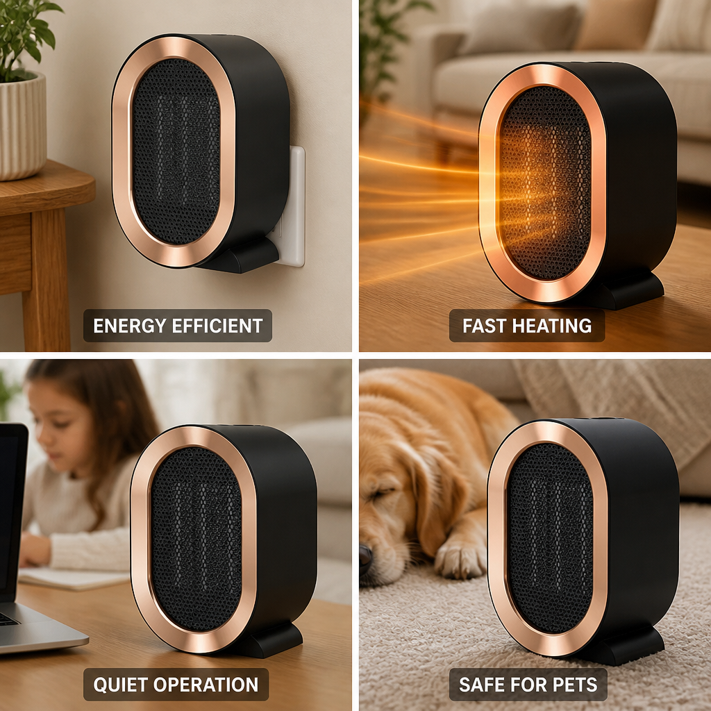 Energy-Efficient Quick-Heating Ceramic Space Heater