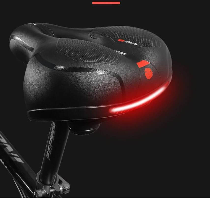 Ventilated Bicycle Seat with Shock Absorption and Ergonomic Design