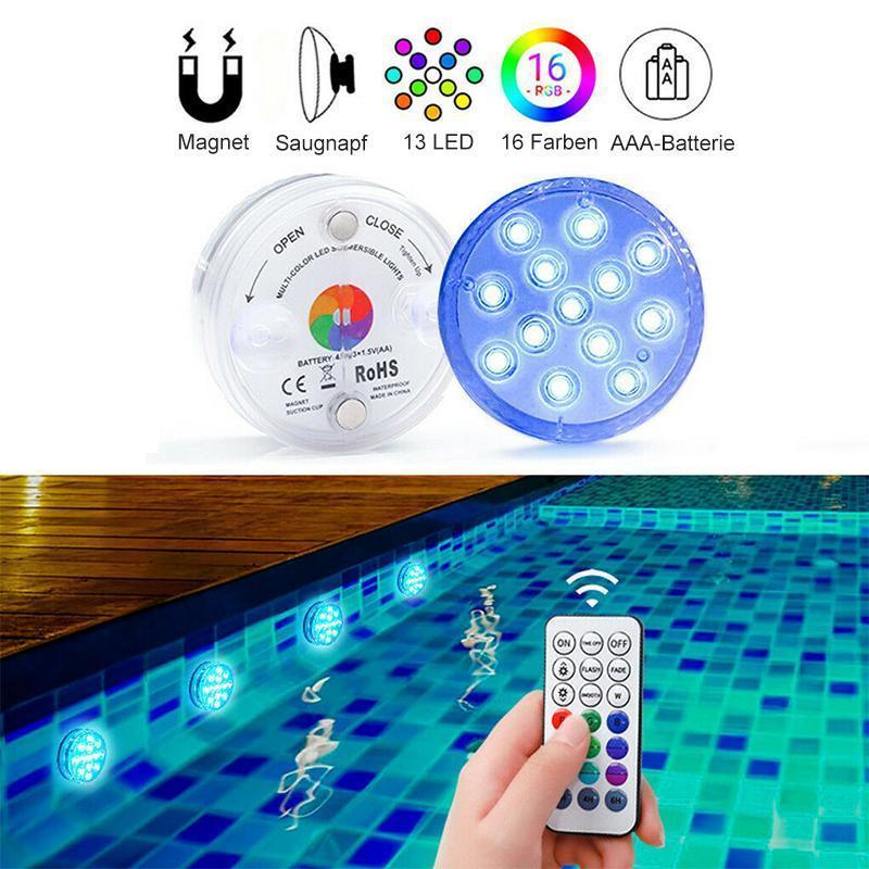 Remote-Controlled LED Underwater Light for Pool and Aquarium
