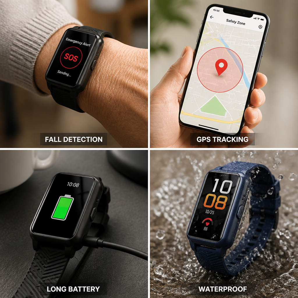 Fall Detection & GPS Senior Safety Watch