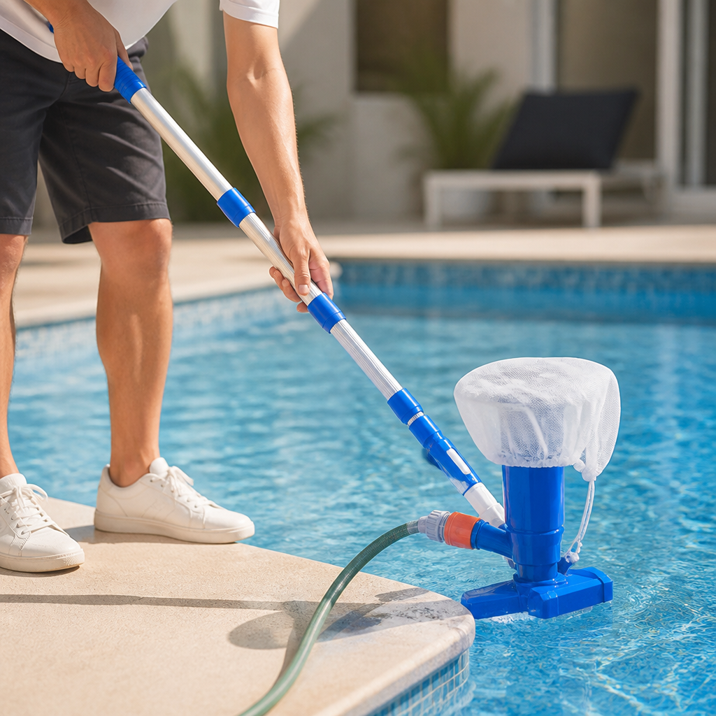 Hose-Powered Venturi Pool Vacuum (40-Inch Telescoping Pole)
