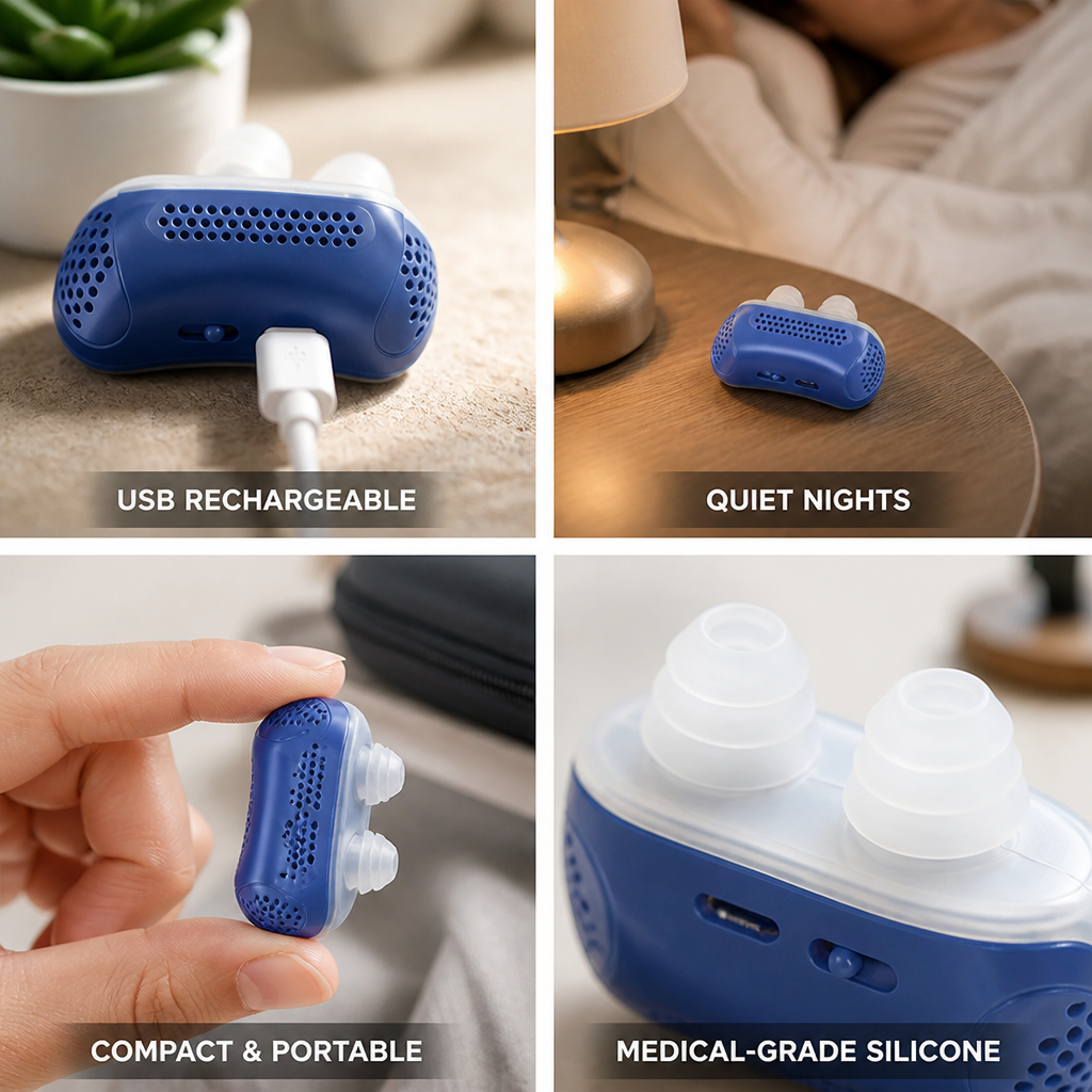 Medical-Grade Silicone Mask-Free USB-Rechargeable Nasal Cannula