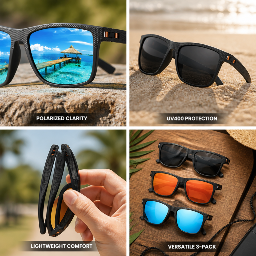 Polarized UV400 Sunglasses (Set of 3)