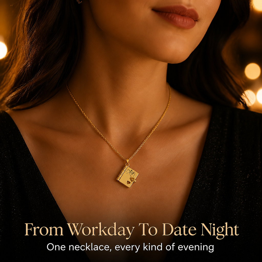 EverBond™ – Pinky Promise Book Locket Necklace with Hidden Fold-Out Pages