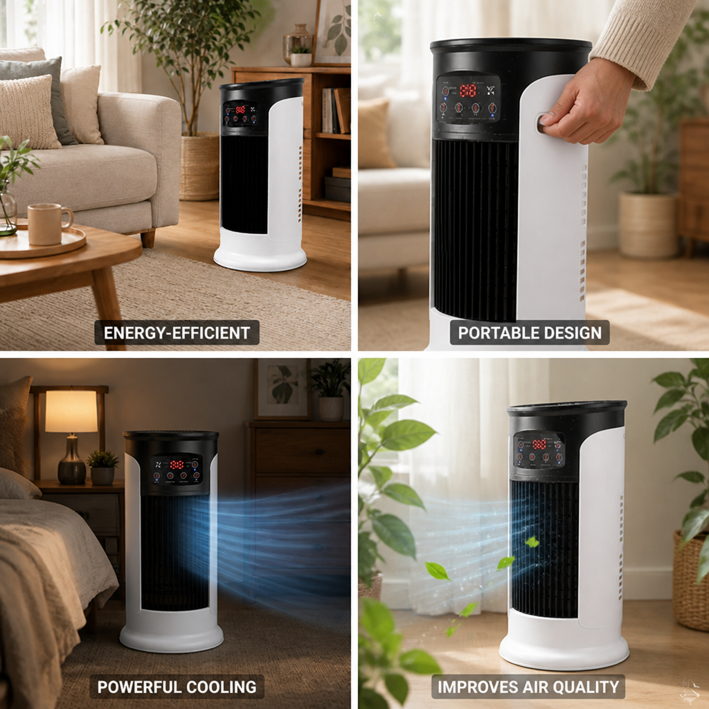 Energy-Efficient Windowless Portable Air Conditioner